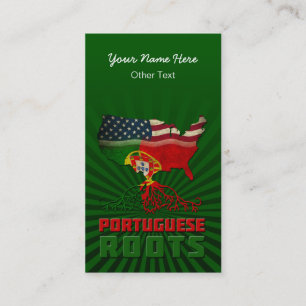Cartes de visite des racines américaines portugais