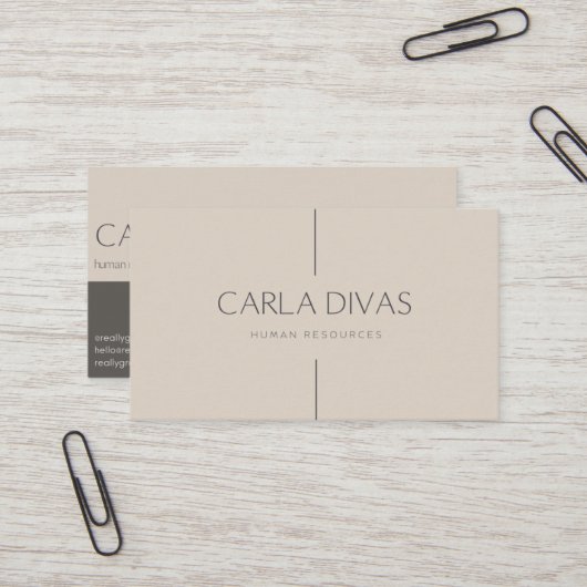 Cartes de visite des ressources humaines (Devant/Arrière en situation)