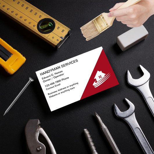 Cartes de visite des services à domicile Handyman