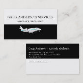 Cartes de visite des services de mécanique aéronau (Devant / Derrière)