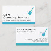 Cartes de visite des services de nettoyage de comm (Devant / Derrière)