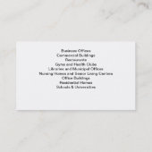 Cartes de visite des services de nettoyage des vir (Dos)