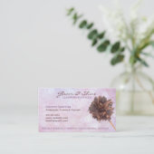 Cartes de visite des services de nettoyage rose (Debout devant)