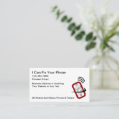 Cartes de visite des services de réparation de sma (Debout devant)