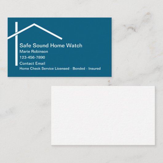 Cartes de visite des services de veille à domicile (Devant / Derrière)