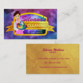 Cartes de visite des Slogans de nettoyage de maiso (Devant / Derrière)