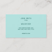 Cartes de visite des slogans des investisseurs imm (Dos)