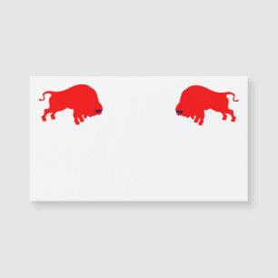 Cartes de visite des taureaux rouges