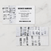 Cartes de visite des timbres de date de bibliothèq (Devant / Derrière)
