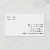 Cartes de visite des véhicules à moteur (Dos)