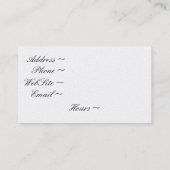 Cartes de visite des véhicules à moteur de platine (Dos)