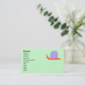 Cartes de visite d'escargot (Debout devant)