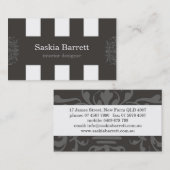 cartes de visite > design d'intérieur [blanc] (Devant / Derrière)