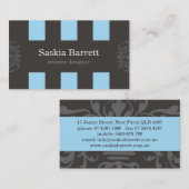 cartes de visite > design d'intérieur [bleu] (Devant / Derrière)