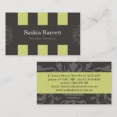 cartes de visite > design d'intérieur [chaux] (Devant / Derrière)