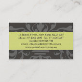 cartes de visite > design d'intérieur [chaux] (Dos)