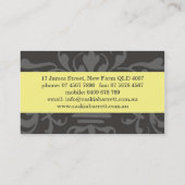 cartes de visite > design d'intérieur [jaune] (Dos)