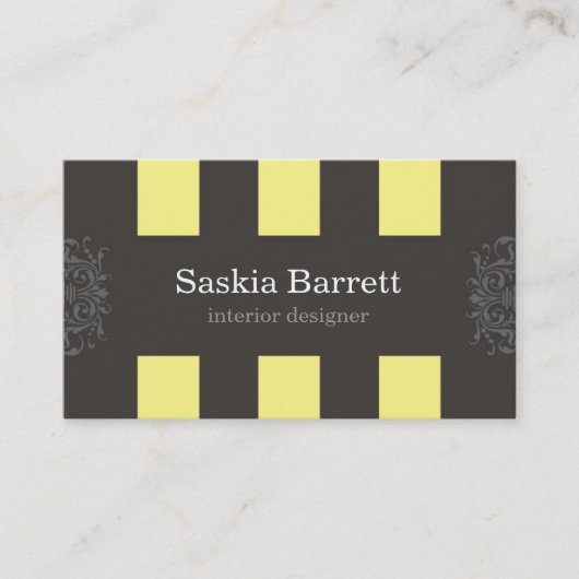 cartes de visite > design d'intérieur [jaune] (Devant)