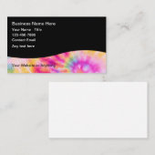 Cartes de visite design thème Tie Dye Rétro (Devant / Derrière)