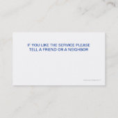 Cartes de visite détaillants automatiques (Dos)