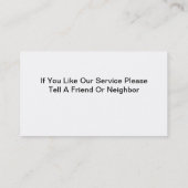 Cartes de visite détaillants automatiques (Dos)