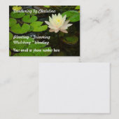 Cartes de visite d'étang de fleur de Lotus de (Devant / Derrière)