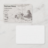 Cartes de visite détente à la plage (Devant / Derrière)