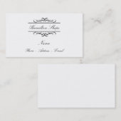 Cartes de visite d'étiquette de calligraphie (Devant / Derrière)