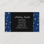 Cartes de visite d'étoile de ciel nocturne (Dos)