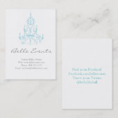 Cartes de visite d'événement de lustre (Devant / Derrière)