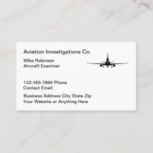 Cartes de visite d'examinateur d'aéronefs d'aviati