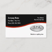 Cartes de visite d'expert-comptable CPA (Devant)