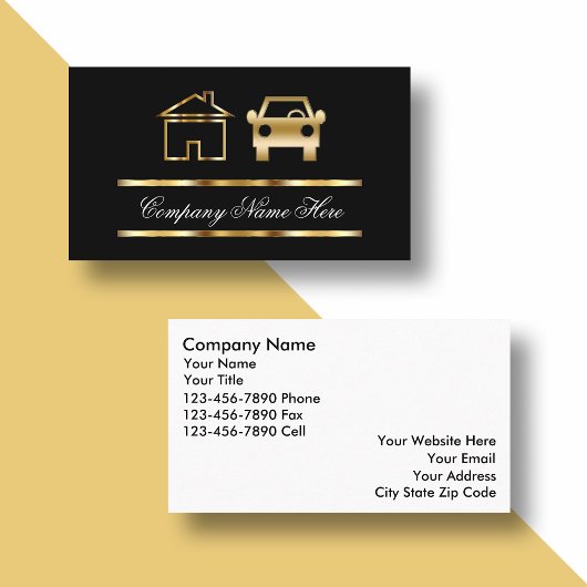 Cartes de visite d'expert d'assurance