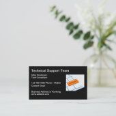 Cartes de visite d'expert en support technique (Debout devant)