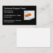 Cartes de visite d'expert en support technique (Devant / Derrière)