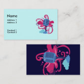 Cartes de visite d'explosion d'art microphone (Devant / Derrière)