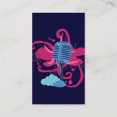 Cartes de visite d'explosion d'art microphone (Dos)