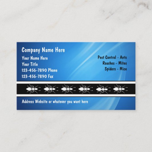 Cartes de visite d'exterminateur (Devant)