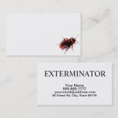Cartes de visite d'exterminateur (cancrelat) (Devant / Derrière)
