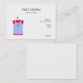 Cartes de visite d'habillement d'enfants (Devant / Derrière)