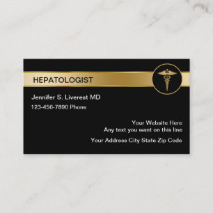 Cartes de visite d'hépatologue