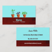 Cartes de visite d'herbe - couleur variable (Devant / Derrière)