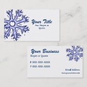 Cartes de visite d'hiver sur mesure (Devant / Derrière)