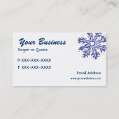 Cartes de visite d'hiver sur mesure (Dos)