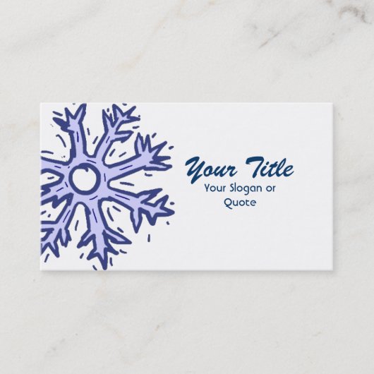 Cartes de visite d'hiver sur mesure (Devant)