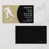 Cartes de visite d'hockey (Devant / Derrière)