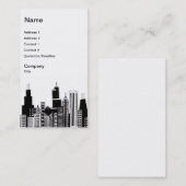 Cartes de visite d'horizon de Chicago (Devant / Derrière)
