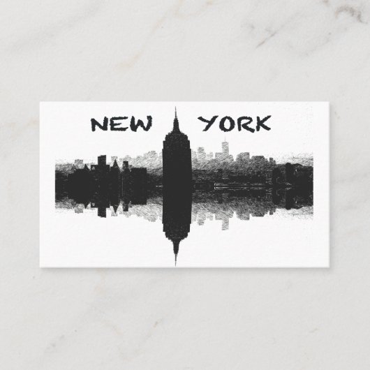 Cartes de visite d'horizon de New York City (Devant)