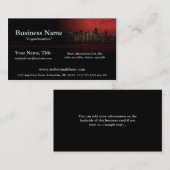 Cartes de visite d'horizon de ville de nuit (Devant / Derrière)