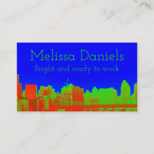 Cartes de visite d'horizon du bleu de cobalt NYC
